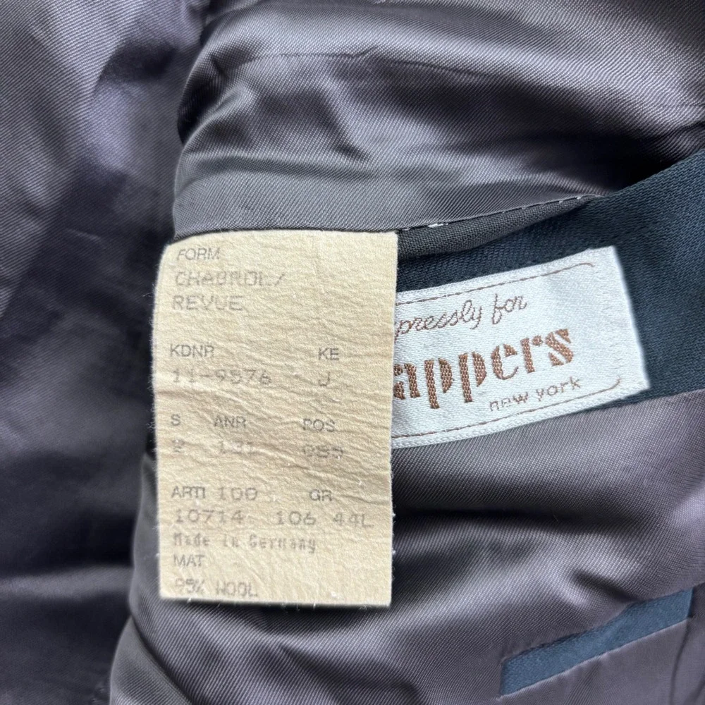 Vintage Kappers New York Double Breasted Blazer Dark Green Wool Made in Germany